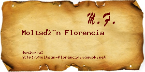 Moltsán Florencia névjegykártya